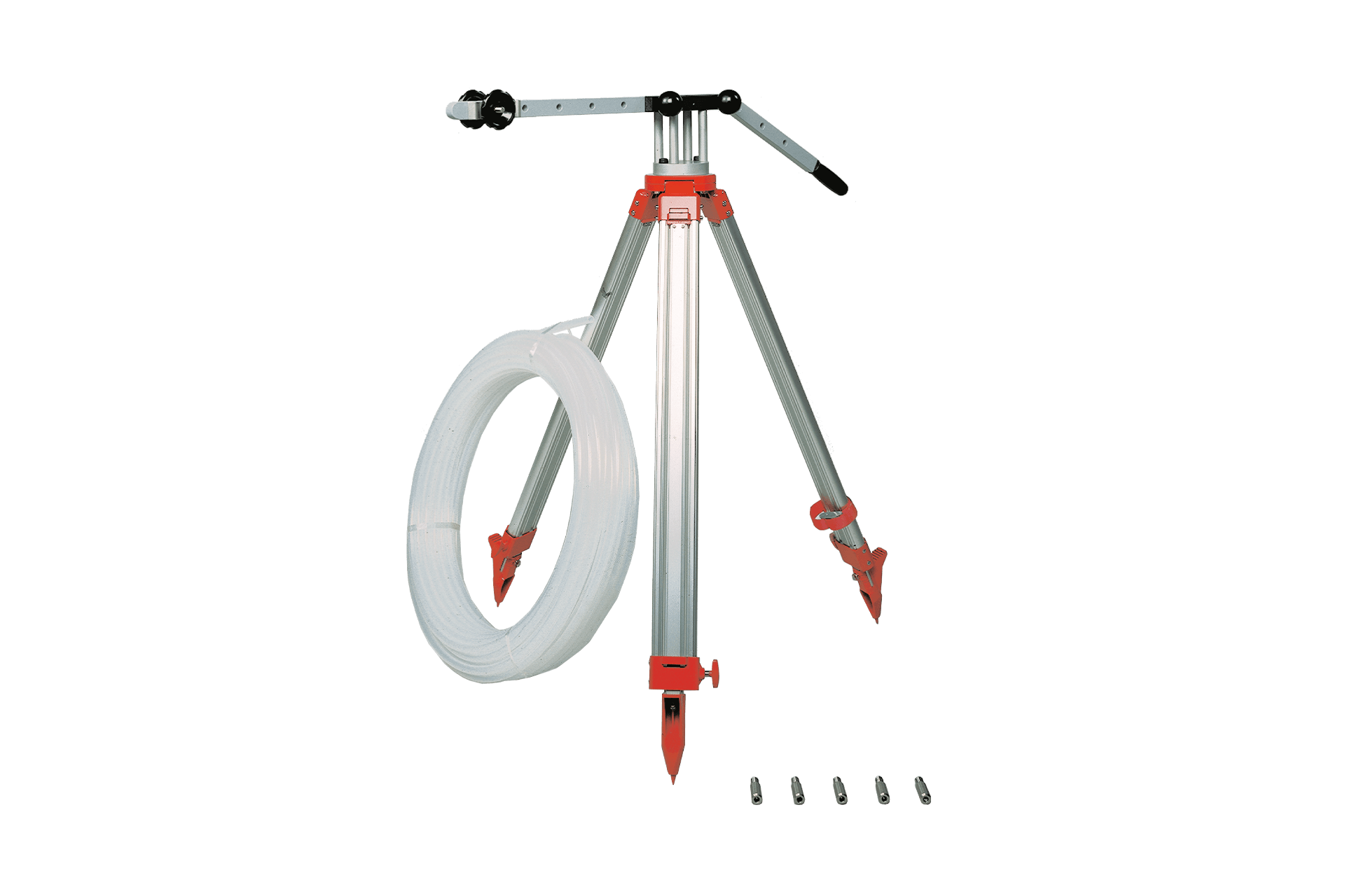 Hand-operated foot valve pump set